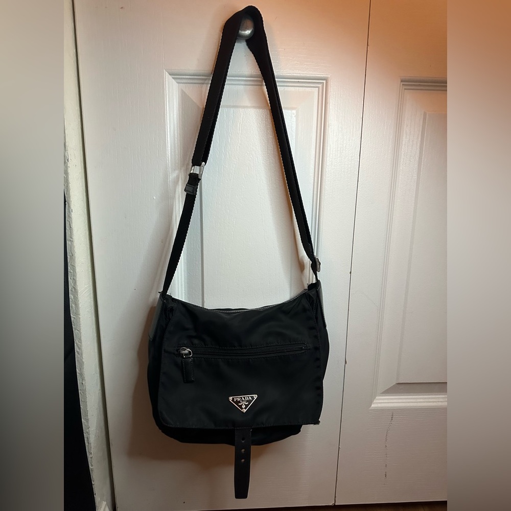 Vintage Prada Nylon Crossbody Messenger Bag
